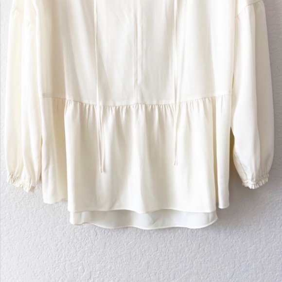 1. State Ivory Neck Tie Long Sleeve Blouse - Picture 9 of 9